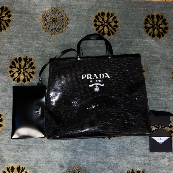 Prada Sequin Mesh Tote - Picture 2 of 4